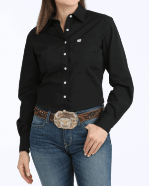 Women s Solid Arena Fit Button-Down Western Shirt