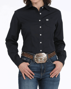 Women s Solid Arena Fit Button-Down Western Shirt