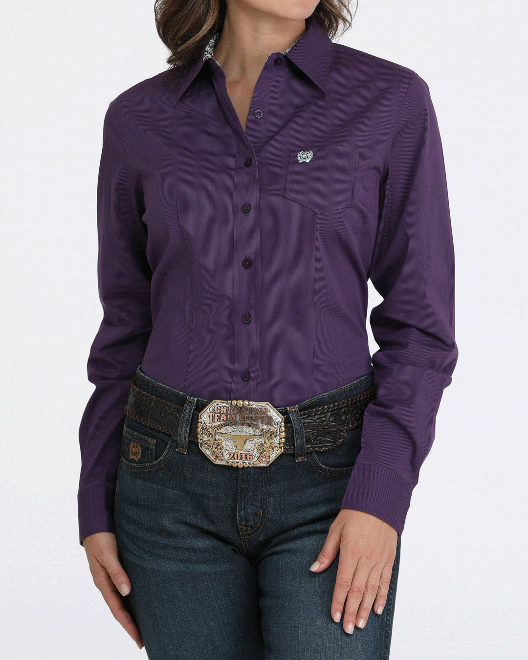 Women Arena Fit Button-Down Western Shirt