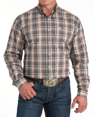 Men Classic Fit Button-Down Western Shirt