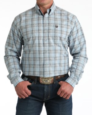 Men Classic Fit Button-Down Western Shirt