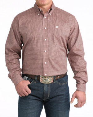 Men s Stretch Classic Fit Button-Down Western Shirt