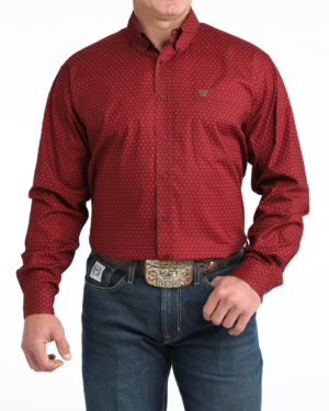 Men s Stretch Classic Fit Button-Down Western Shirt
