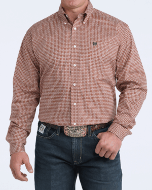 Men s Stretch Classic Fit Button-Down Western Shirt