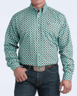 Men s Stretch Classic Fit Button-Down Western Shirt