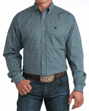 Men s Stretch Classic Fit Button-Down Western Shirt