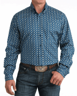 Men s Stretch Classic Fit Button-Down Western Shirt