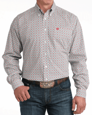 Men s Stretch Classic Fit Button-Down Western Shirt