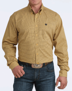 Men s Stretch Classic Fit Button-Down Western Shirt