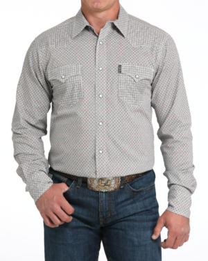Men Modern Fit Snap Front Western Shirt