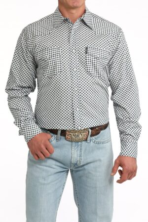 Men Modern Fit Snap Front Western Shirt