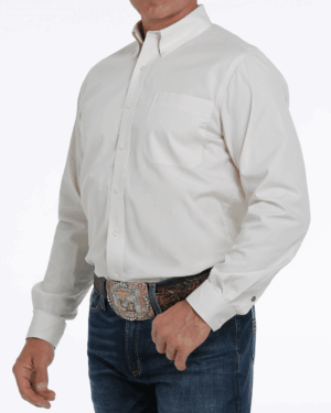Men s Solid Modern Fit Button-Down Western Shirt