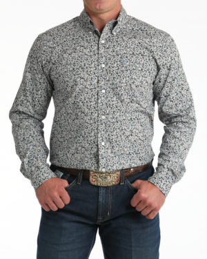 Men Modern Fit Button-Down Western Shirt