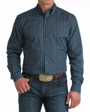 Men Modern Fit Button-Down Western Shirt