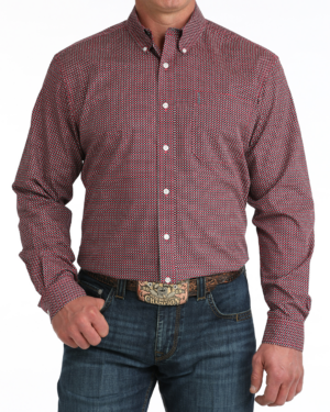 Men Modern Fit Button-Down Western Shirt