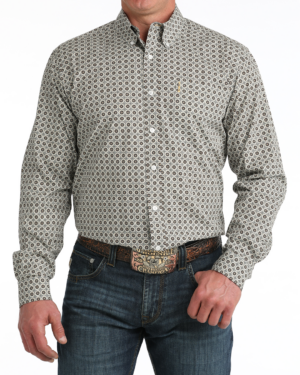 Men Modern Fit Button-Down Western Shirt