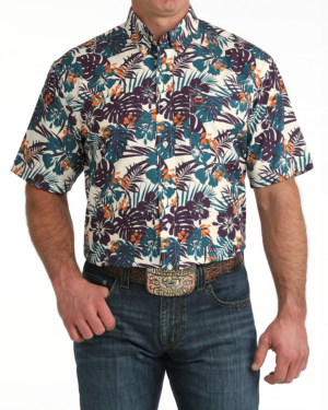 Men Arenaflex Button-Down Western Shirt