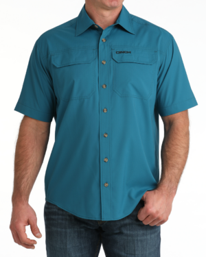 Men Arenaflex Button-Down Western Shirt