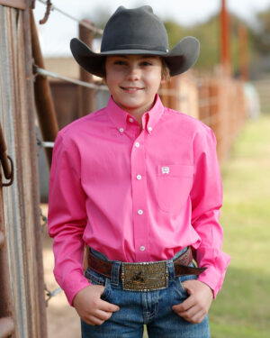 Boy s Solid Button-Down Western Shirt