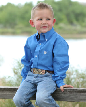 Boy s Solid Button-Down Western Shirt