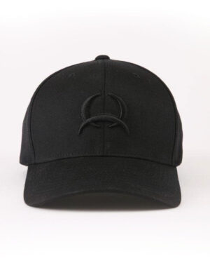 Men s Fitted Flexfit Black on Black with Arena Flex Logo - Black