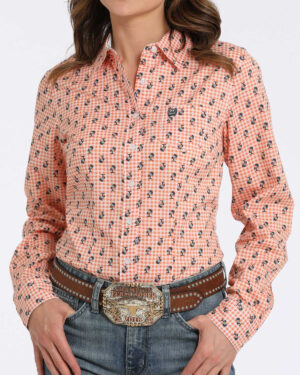 Women Arena Fit Button-Down Western Shirt