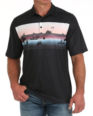 Men s Wild West Polo - Black **Final Sale**